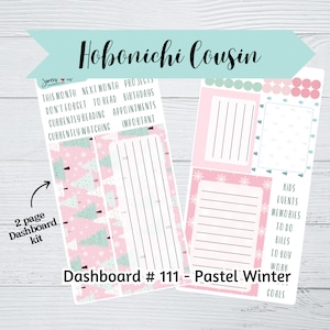 Hobonichi Cousin Dashboard Kit #111 - dashboardstickers voor planners of tijdschriften - functionele planner- of dagboekstickers