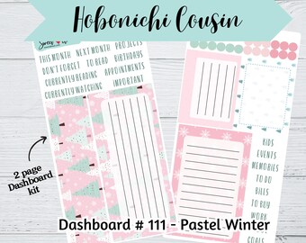 Hobonichi Cousin Dashboard Kit #111 - Dashboard Stickers for Planners or Journals - Functional Planner or Journal Stickers