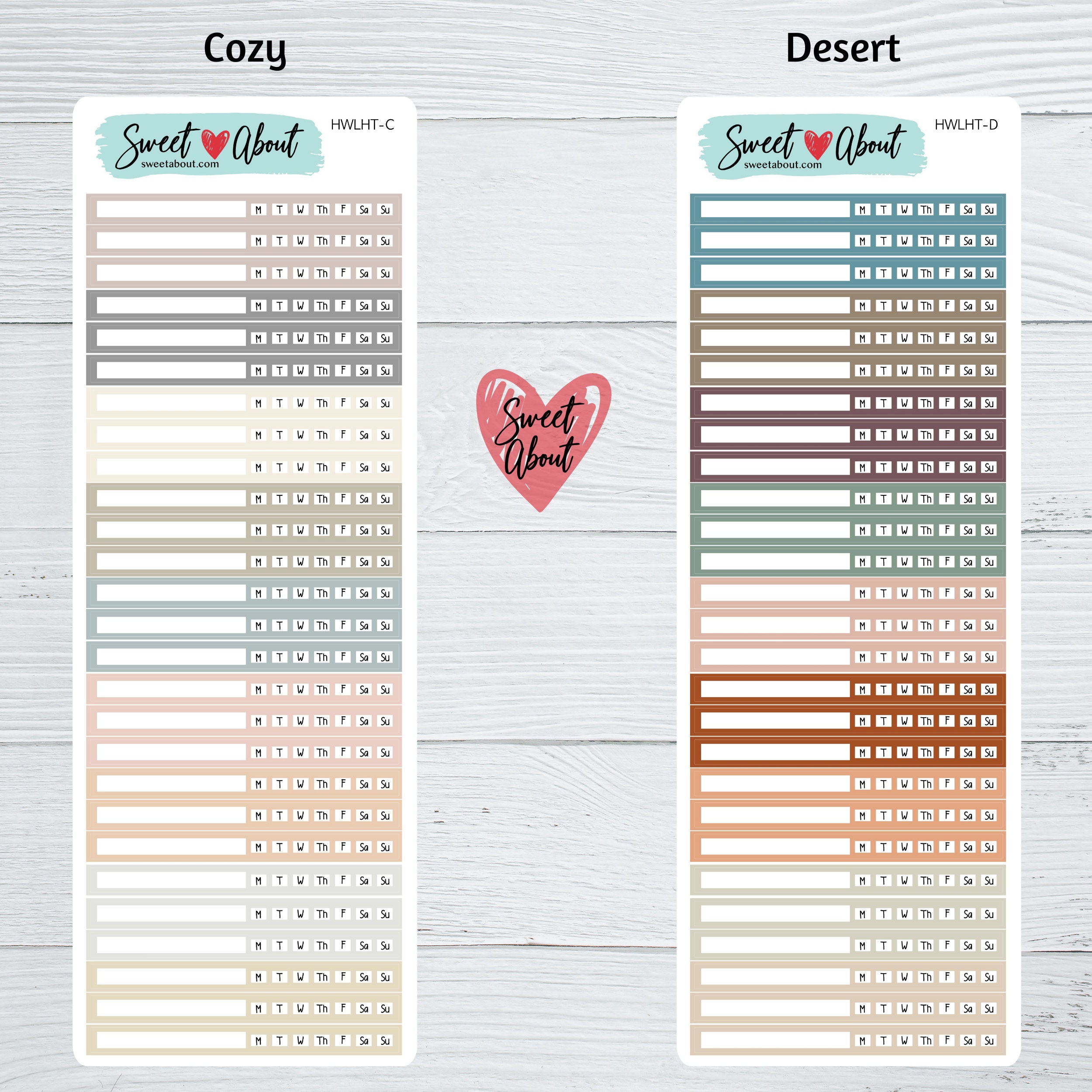 Hobonichi Weeks Linear Habit Tracker Stickers - Functional Planner or ...