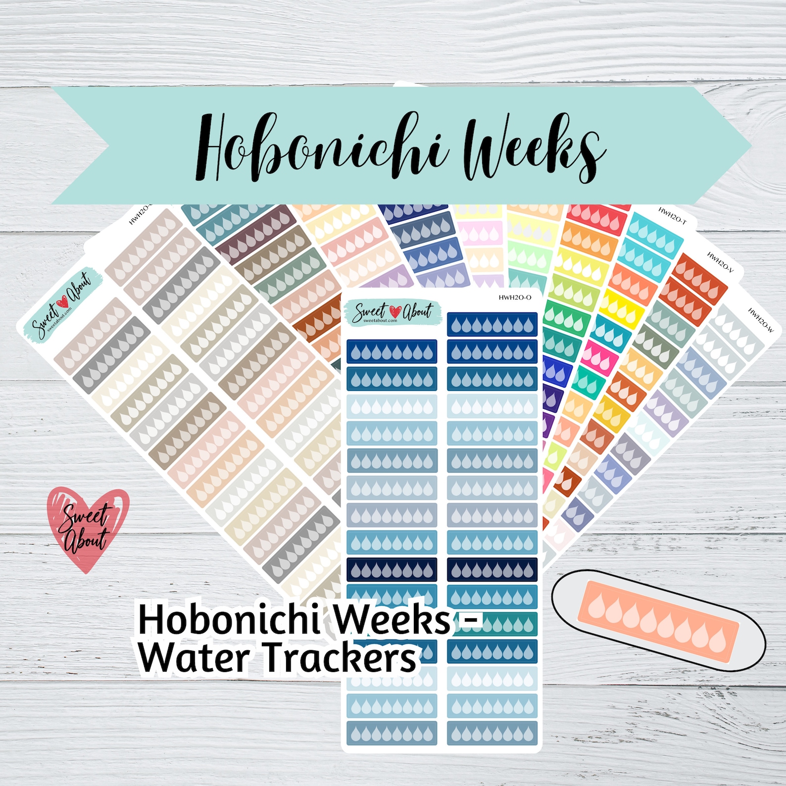 Hobonichi Weeks Water Tracker Stickers - Functional Planner or Journal ...
