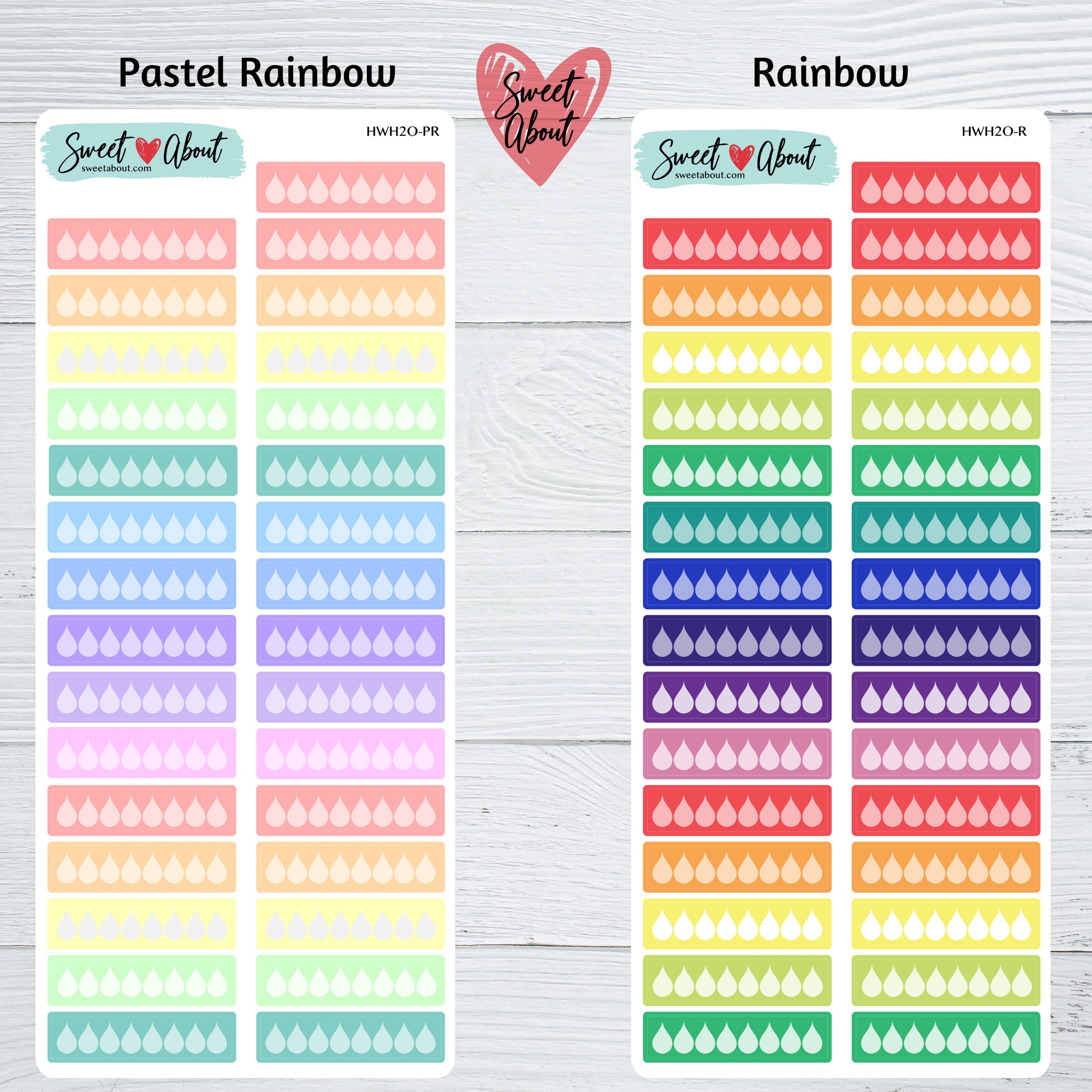 Hobonichi Weeks Water Tracker Stickers - Functional Planner or Journal ...