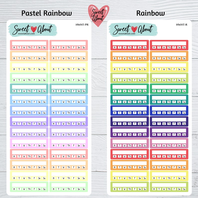 Hobonichi Weeks Habit Tracker Stickers - Functional Planner or Journal ...