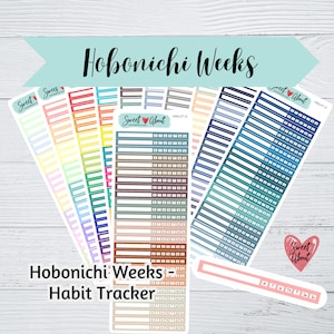 Naklejki Hobonichi Weeks Linear Habit Tracker – funkcjonalne naklejki do planera lub dziennika