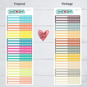 Hobonichi Weeks Linear Habit Tracker Stickers - Functional Planner or ...