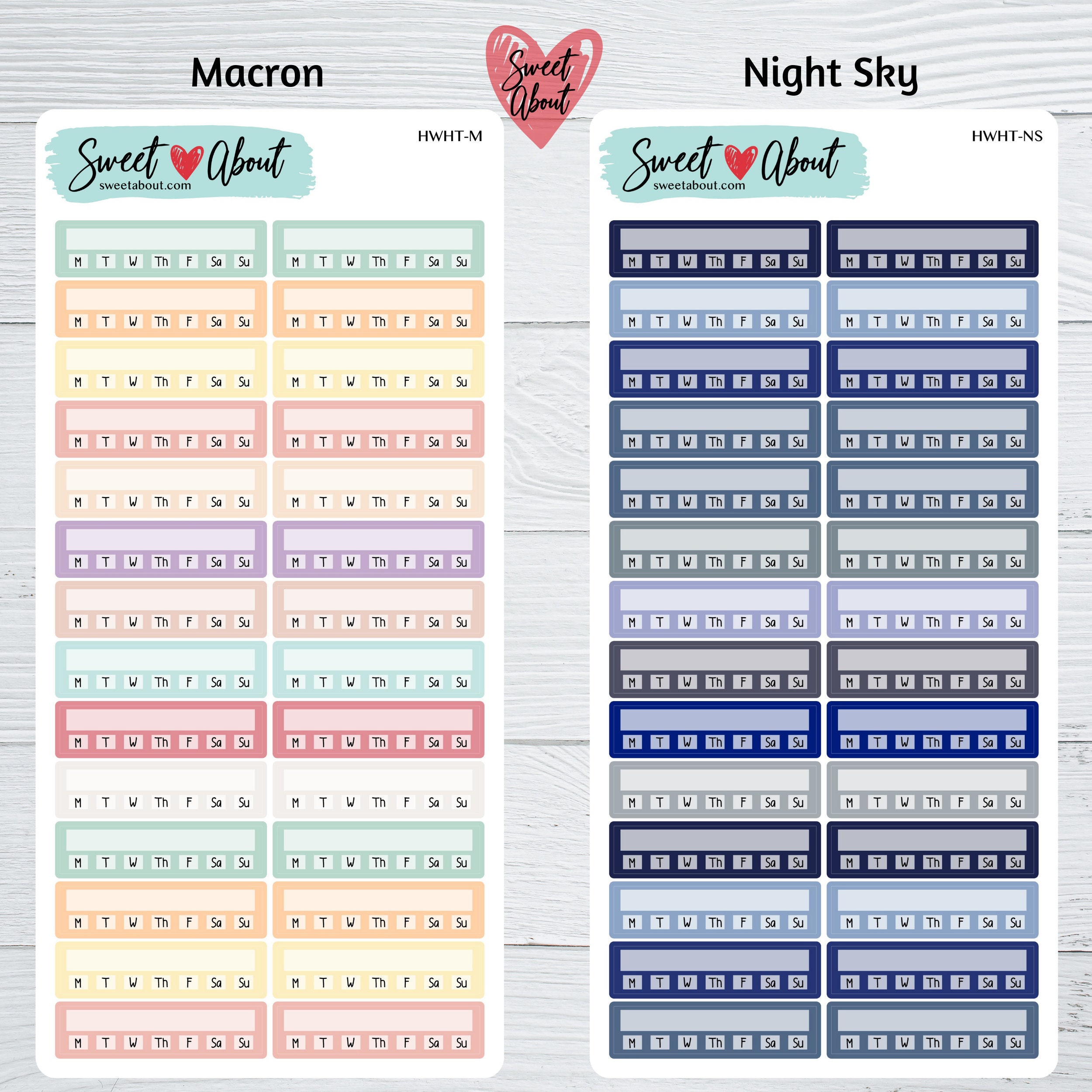 Hobonichi Weeks Habit Tracker Stickers - Functional Planner or Journal ...