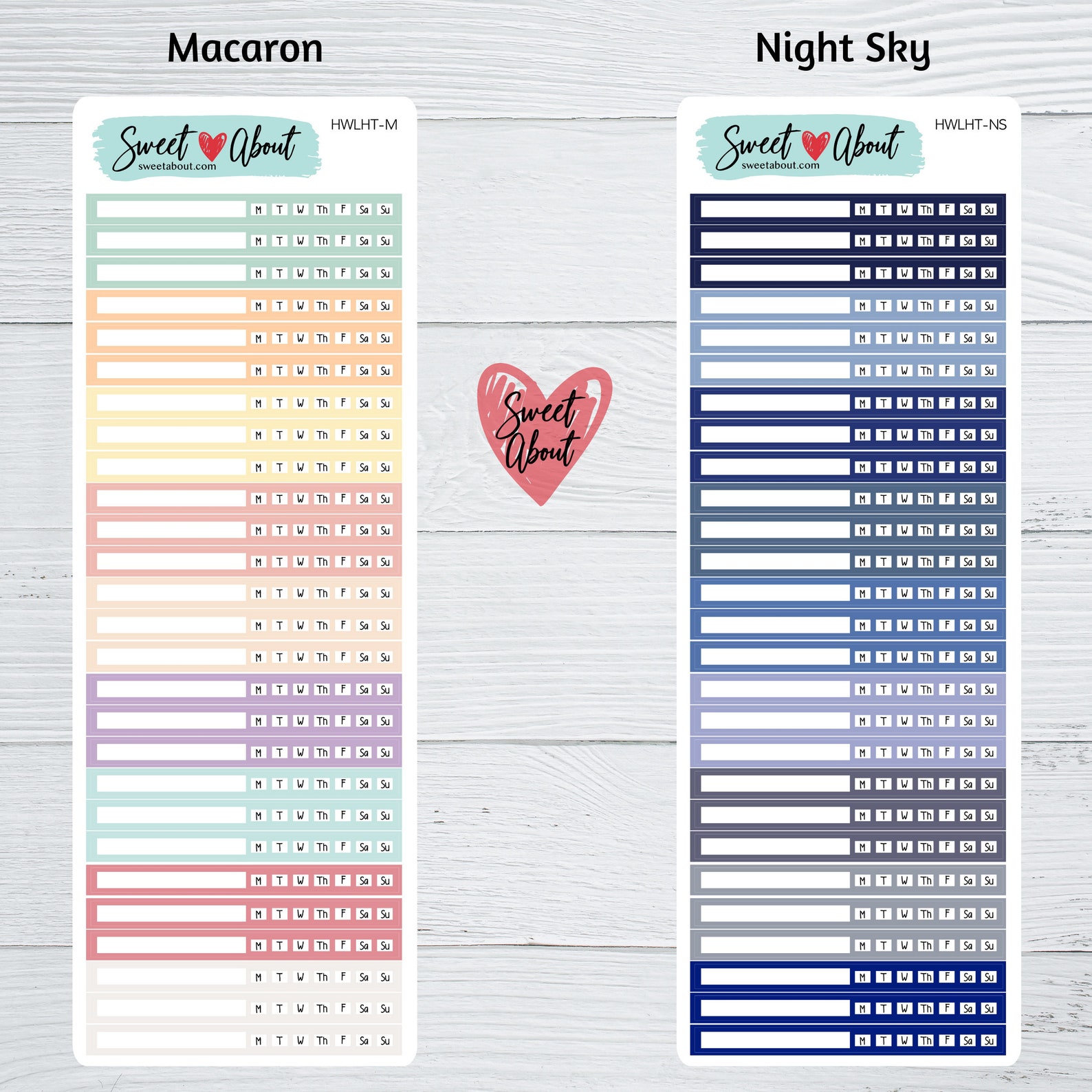 Hobonichi Weeks Linear Habit Tracker Stickers - Functional Planner or ...