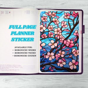 Paginagrote sticker planner in kleur - paginagrote sticker dagboek kleur - Hobonichi sticker volledige pagina