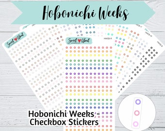 Pegatinas de lista de verificación semanal de Hobonichi: pegatinas funcionales para planificadores o diarios