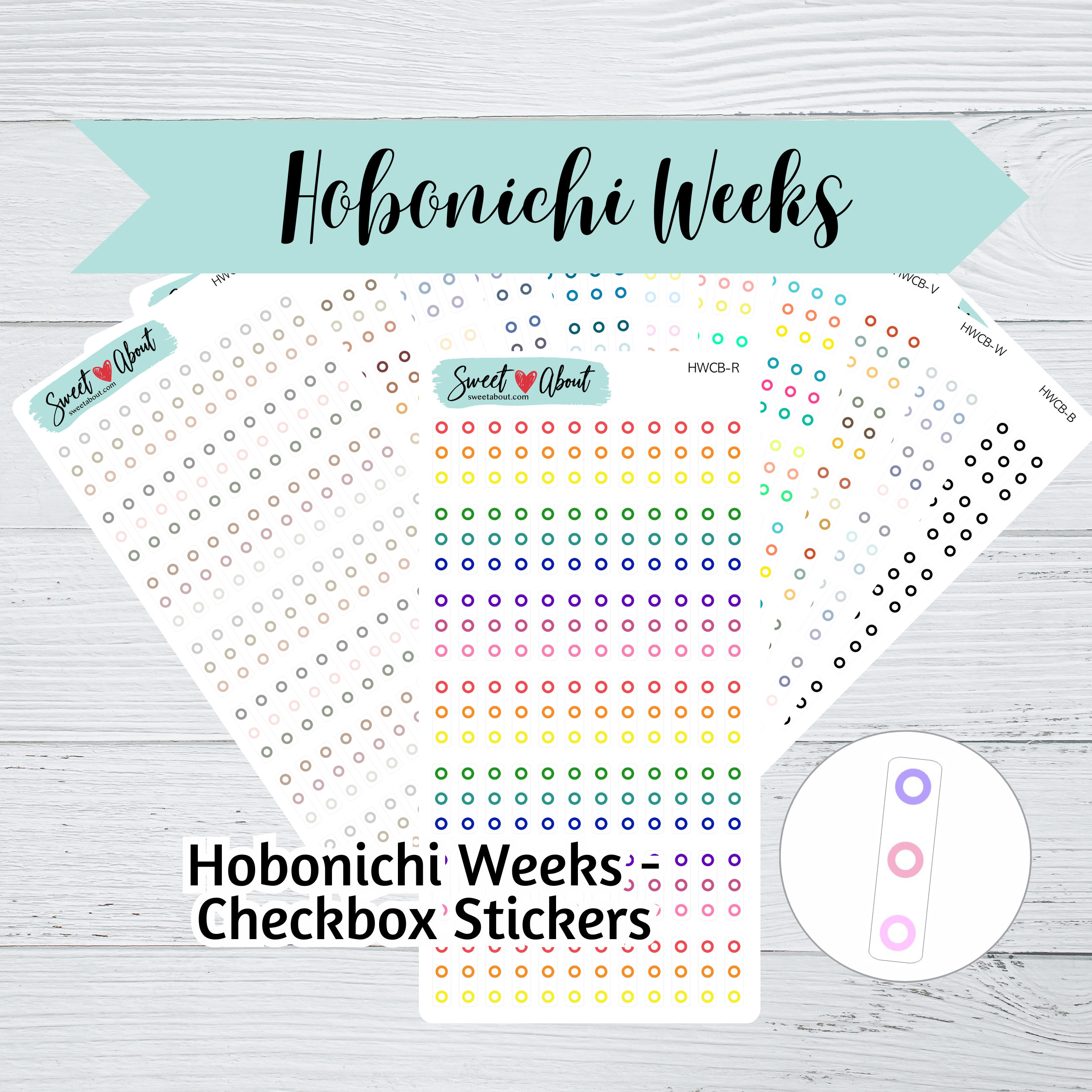 Hobonichi Weeks Checklist Stickers - Functional Planner or Journal Stickers