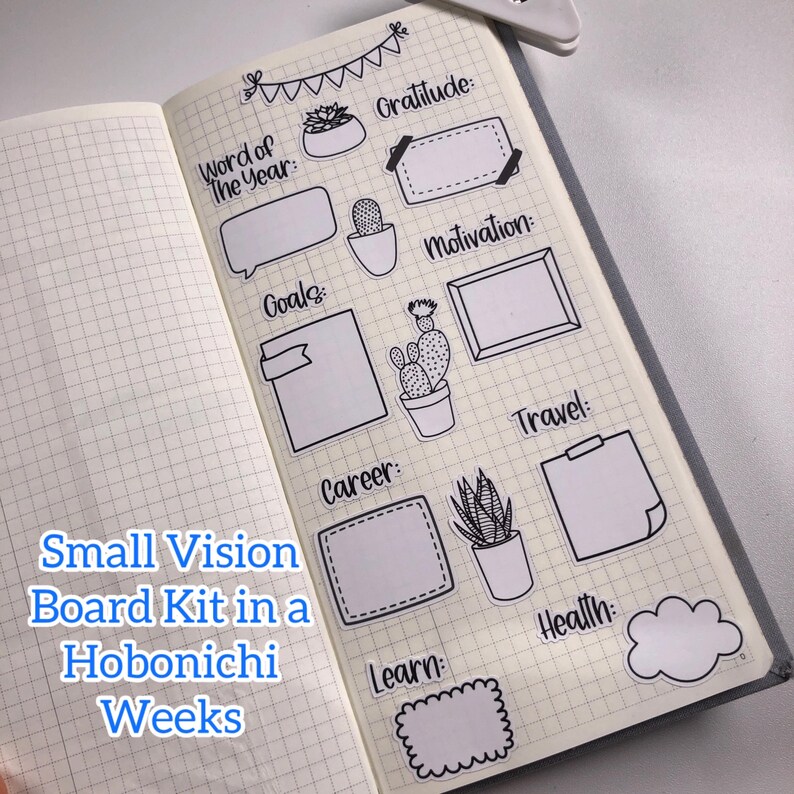 Vision Board Sticker Kit - Goal Setting Planner or Journal Stickers ...