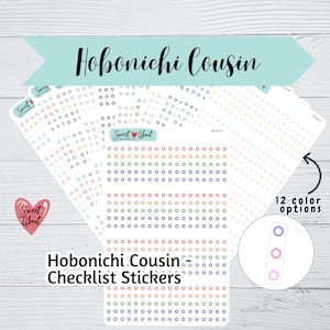 Checklist stickers Hobonichi neef - eenvoudige checkliststickers - functionele planner- of dagboekstickers