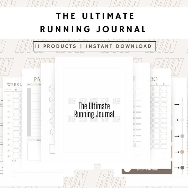 The Ultimate Running Journal, Fitness Planner, Exercise Log, Track Progress, Achieve Goals, Runner's Gift