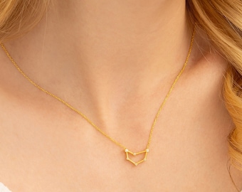 Sterling Silver Zodiac Constellation Necklace: Birthday Gift
