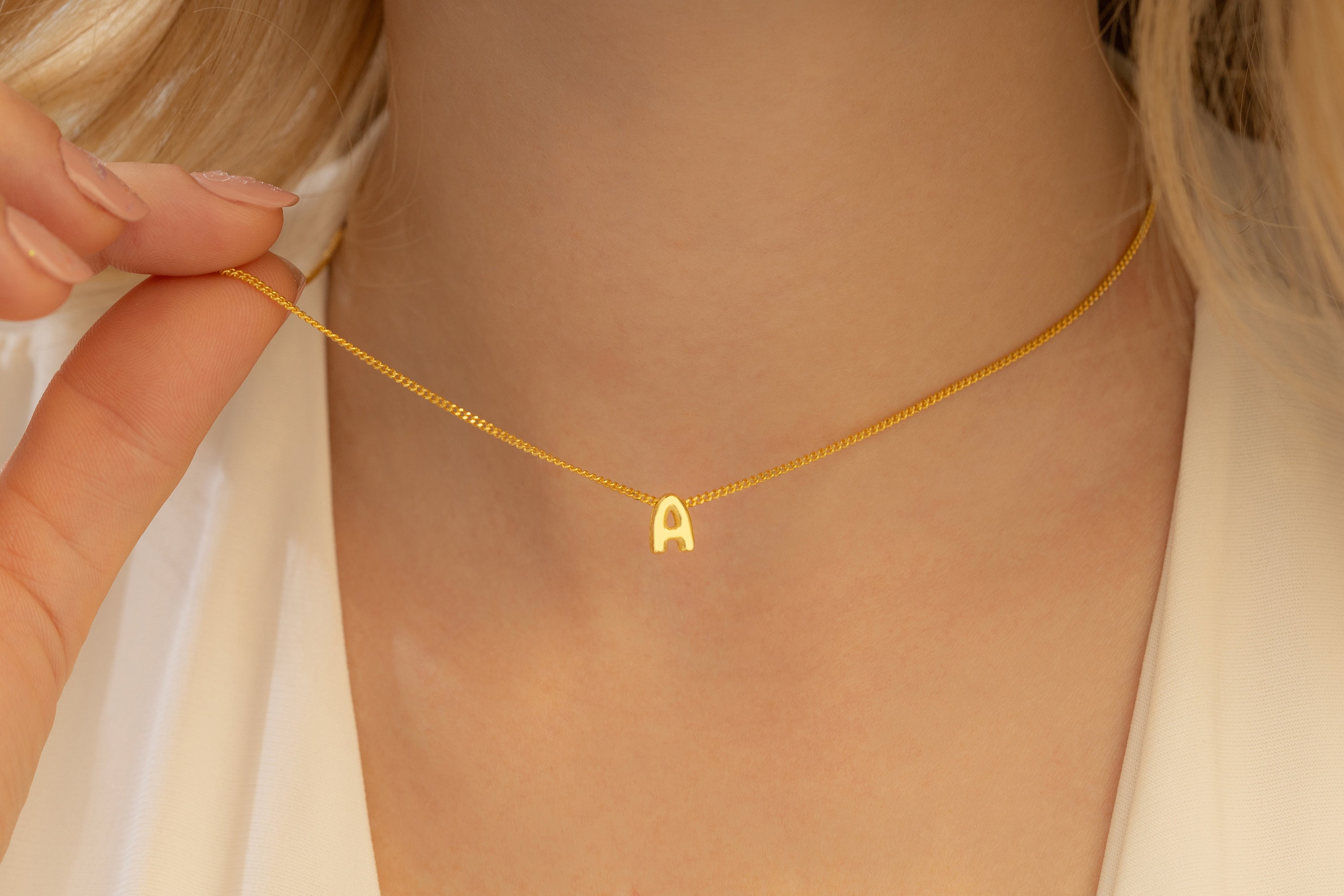 3D Bubble Letter Necklace - Personalized Initial Jewelry | Unique Christmas Gift for Her