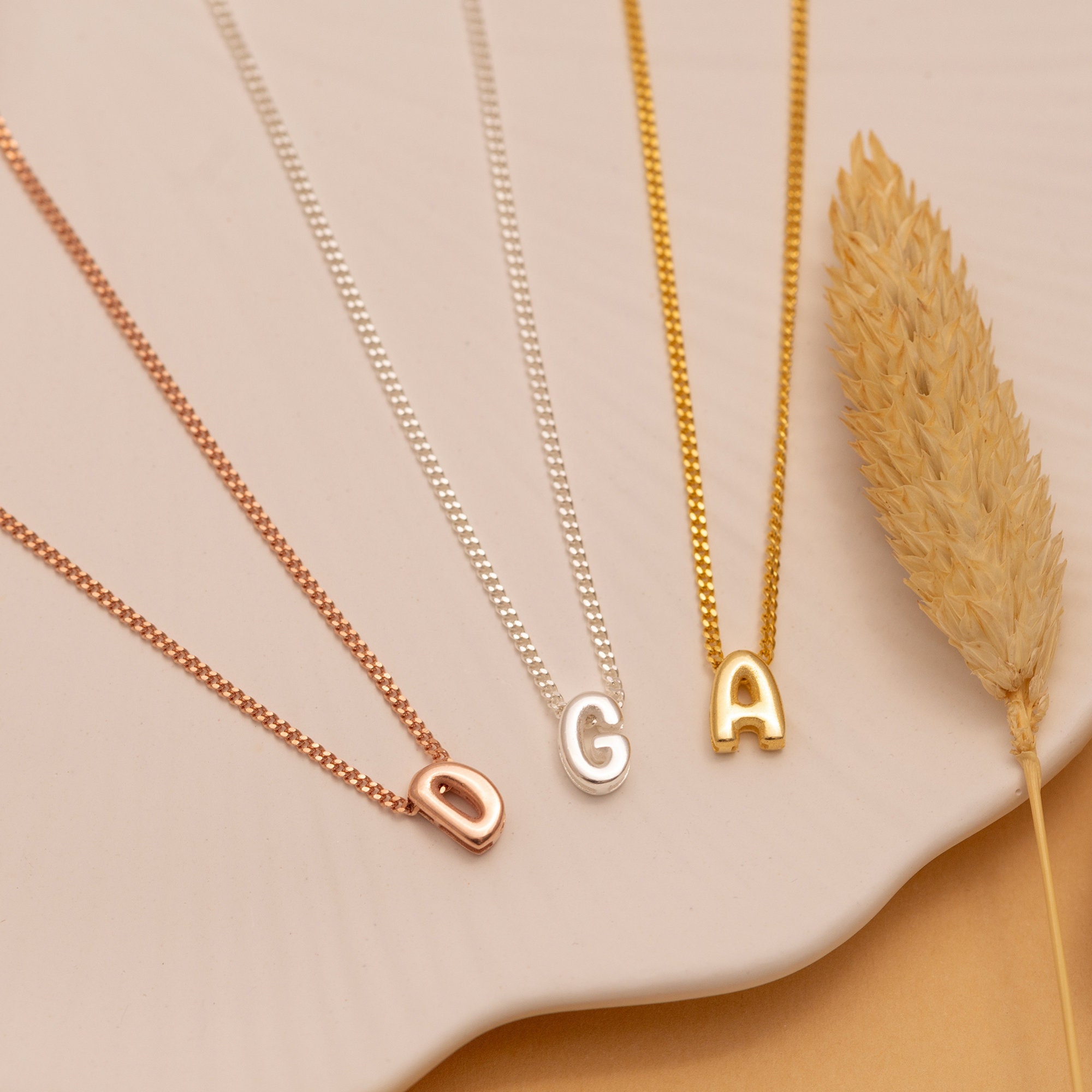 3D Bubble Letter Necklace - Personalized Initial Jewelry | Unique Christmas Gift for Her