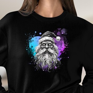 Zombie Santa Christmas Sweatshirt,Unisex Christmas Sweater,Christmas Crewneck Pullover Christmas Zombie, Holiday Sweaters ,Winter wear