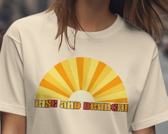 Brunch Graphic Tee, Comfy Cotton Oversized T-Shirt