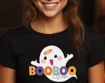 Halloween Nurse Shirt, Spooky BooBoo Crew Ghost Tee