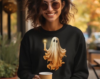 Spooky Season Ghost Sweatshirt, Halloween Crewneck, Fall Shirt
