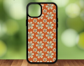 Capa de celular floral dos anos 70 | Estilo retrô indie hippie