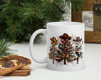 Cowboy Christmas Coffee Mug | Howdy Tree Ceramic Mug