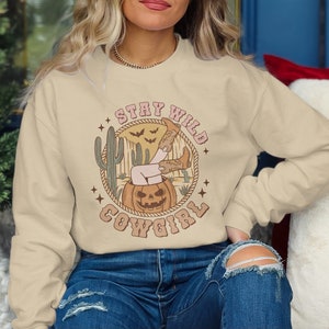 Stay wild Cowgirl western Retro Halloween Vintage Halloween Shirt, Vintage Ghost Halloween Shirt, Witch Shirt, Retro Fall Shirt, Fall Shirt