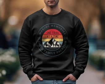 Personalized Family Hiking Sweatshirt, Vacation 2024