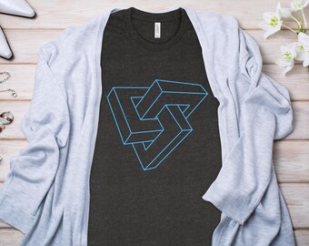 Optical Illusion T-Shirt, Trendy Streetwear Style, Comfy Cotton Tee