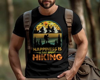 Happiness Hiking Shirt, Outdoorsy Mountain Tee