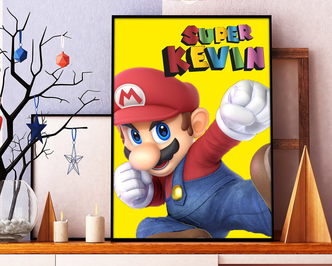 Customizable Mario Frame Digital Poster Printable Mario Etsy