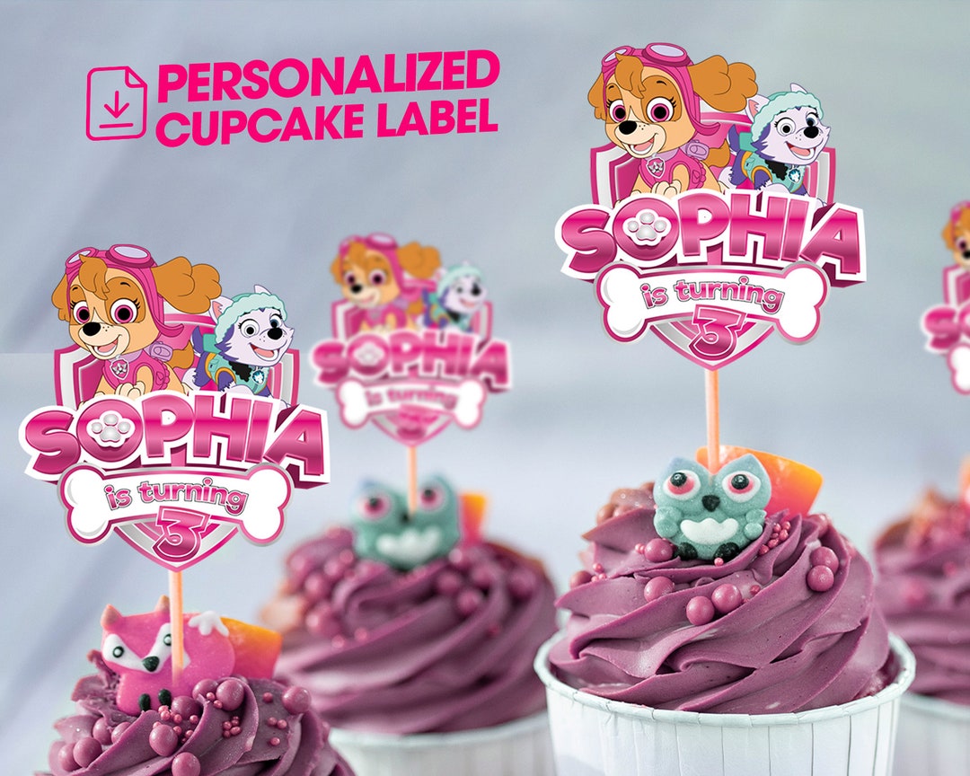 Personalized Girl Cupcake Toppers Girl Cupcake Wrappers Etsy