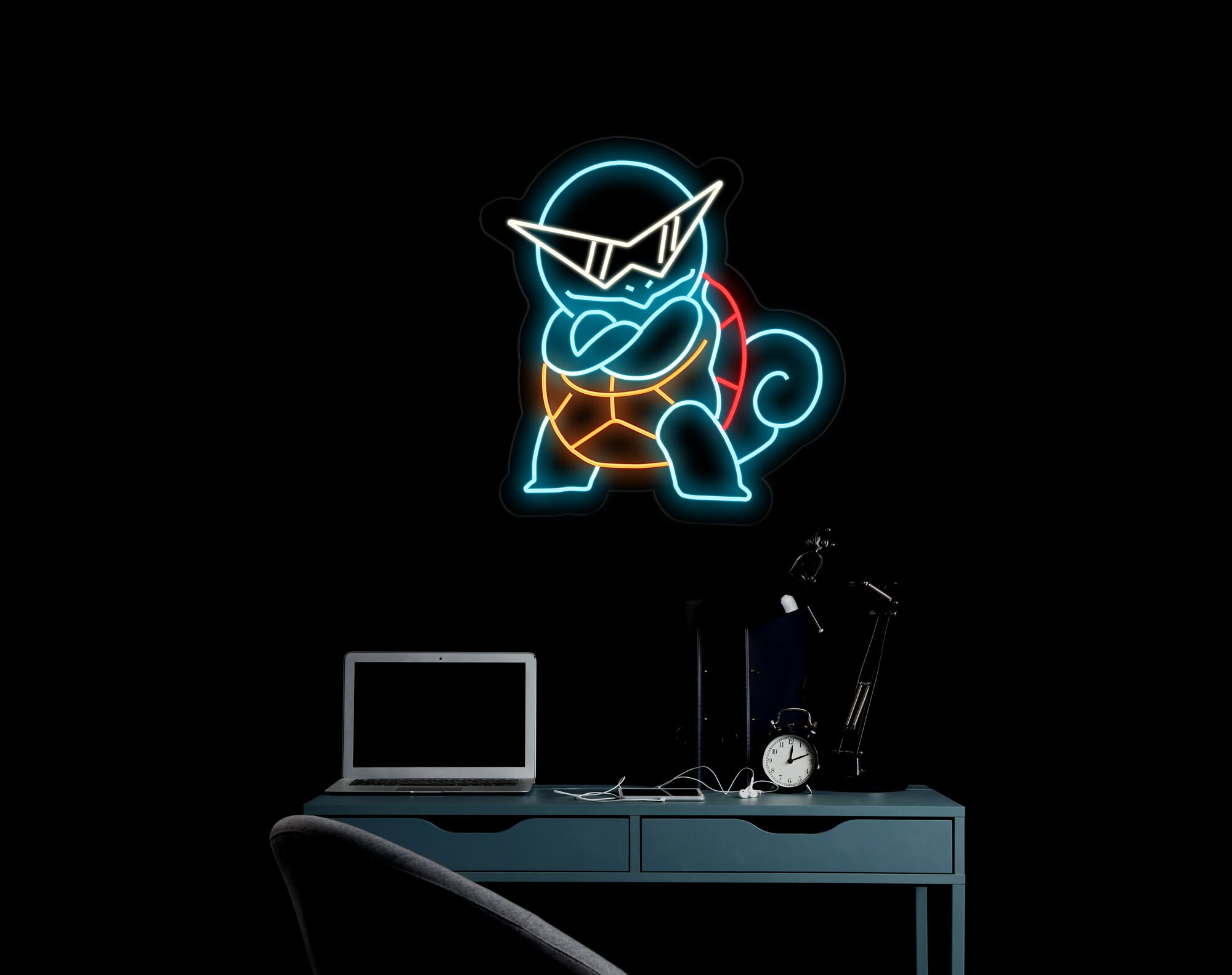 Squirtle Neon Sign Anime LED Neon Sign Pokemon Neon Sign Led Wall Light