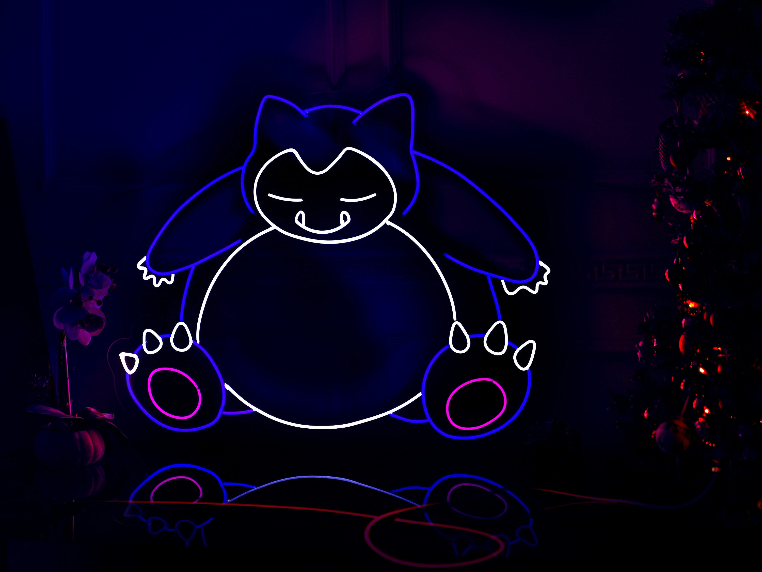 Snorlax Neon Sign Pokemon LED Neon Sign Anime Neon Sign Neon Birthday
