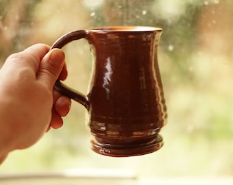 Sweet and simple brown handmade mug