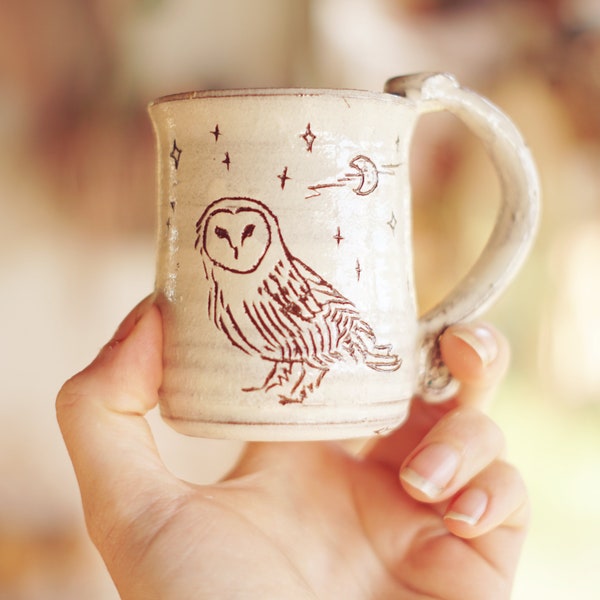 The Little Barn Owl Cup ~ Ꮶᚤᚱᚢ ᏦᚱΣᚨᚾ ~ Handmade from Scratch