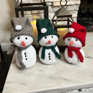 Hand knitted snowman