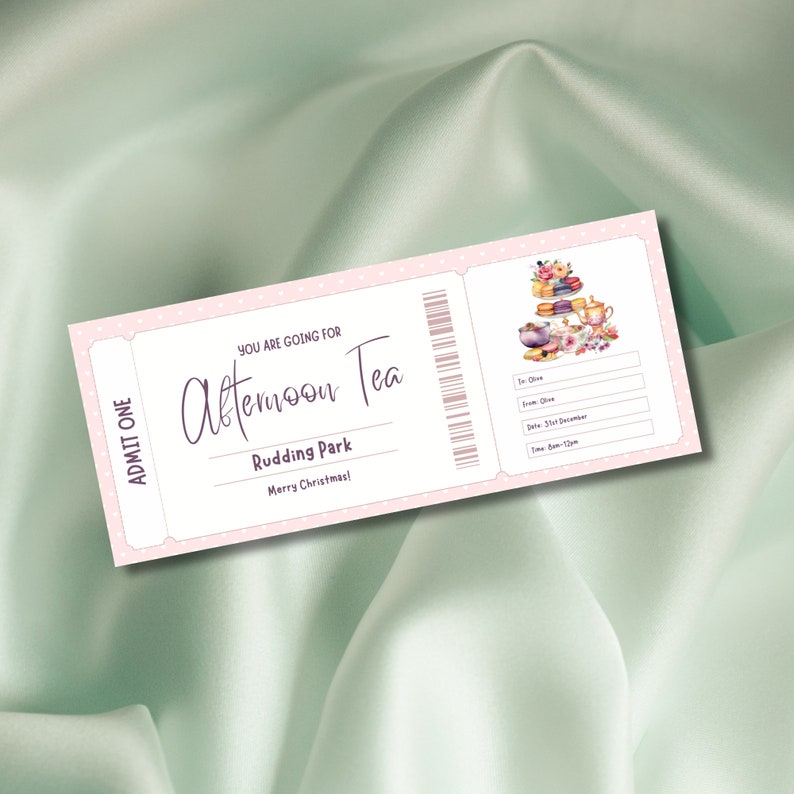 Afternoon Tea Gift Voucher, High Tea Voucher, Cream Tea Voucher