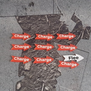 Old World Charge/Flee token set (10)