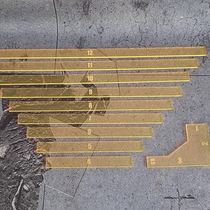 Acrylic Wargaming Movement Rulers 3-12