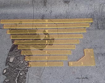 Acrylic Wargaming Movement Rulers 3-12