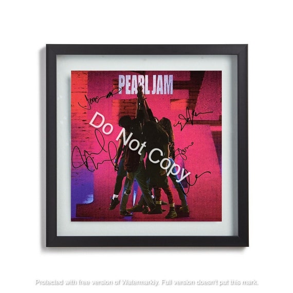 Pearl Jam Signed Ten Album Pearl Jam Autographed Album Record LP Cover  Replica Christmas Gift / Birthday Gift / Valentine Gift Idea 