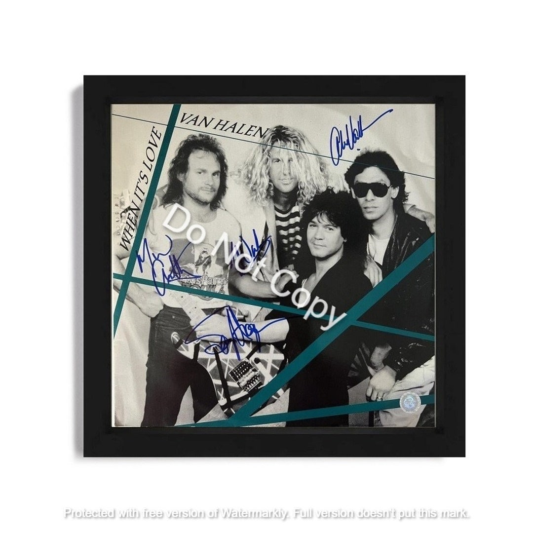 Van Halen Signed Diver Down Album Autographed Vinyl Record LP Replica  Christmas Gift / Birthday Gift / Anniversary Gift/ Valentine Gift Idea 