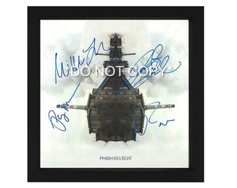 Phish signed Big Boat Album FRAMED Autographed Vinyl Record LP Replica Christmas Gift / Birthday Gift/ Anniversary Gift/ Valentine Gift Idea