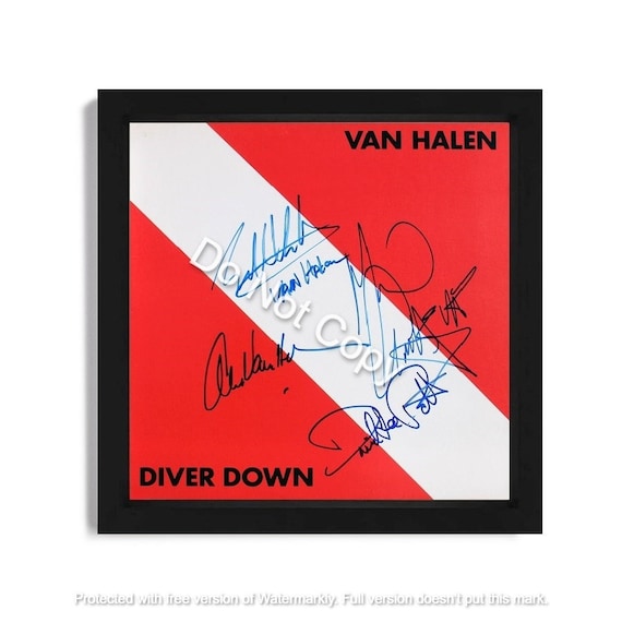 Van Halen Signed Diver Down Album Autographed Vinyl Record LP Replica  Christmas Gift / Birthday Gift / Anniversary Gift/ Valentine Gift Idea 