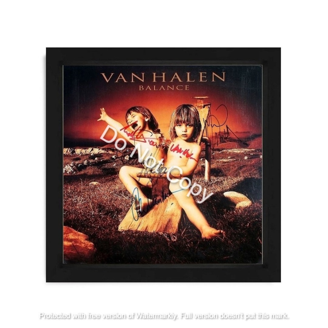 Van Halen Signed Balance Album Autographed Vinyl Record LP Replica ...