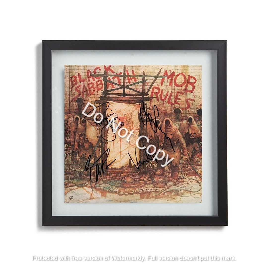 Black Sabbath Signed Mob Rules Album Black Sabbath Autographed - Etsy