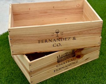 Customizable Rustic Wine Crate: 12 Btl Italian Decor