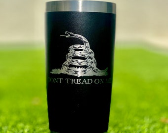 Gadsden Tumbler / Don’t Tread On Me - Black 20oz. Hot/Cold