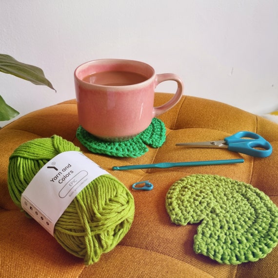 Lily Pad Coasters Crochet Pattern | Beginner Friendly | Digital