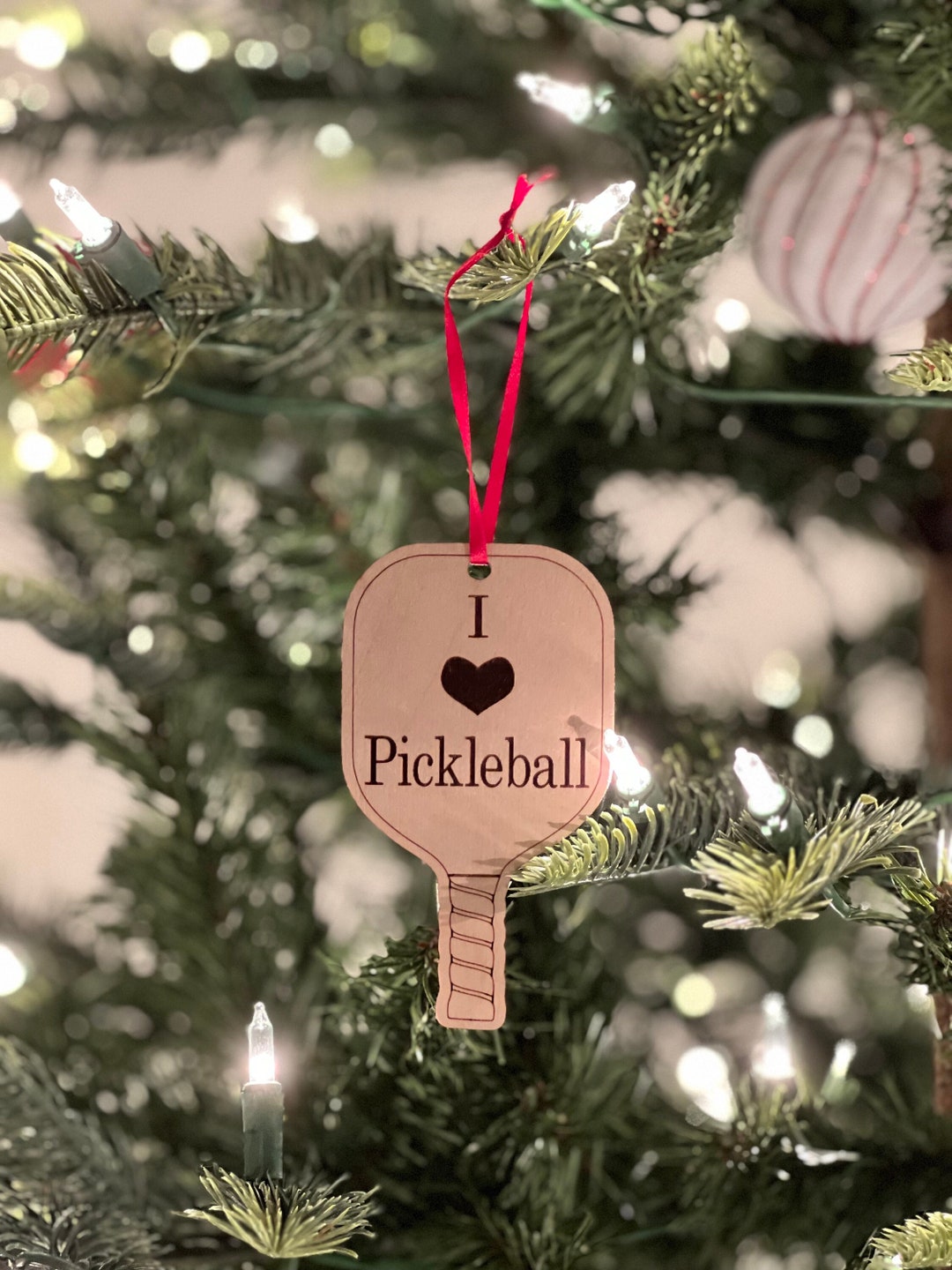 Pickleball Ornament Pickleball Gift Personalize Pickleball Ornament